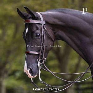 Brida de caballo de cuero de edición limitada Estilos ingleses occidentales personalizados Brida de equitación de cuero genuino Tendencias de proveedores al por mayor - Product Image 4