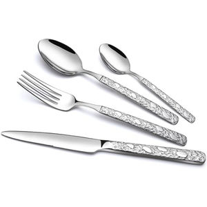 Suministros al por mayor cubiertos de acero inoxidable elegantes hechos a mano cubiertos pulidos negros para uso en fiestas de Halloween - Product Image 4