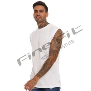 Camisetas sin mangas de algodón tejido personalizadas para hombre, transpirables, para gimnasio, entrenamiento, fitness, culturismo, con aberturas en los brazos, estilo casual. - Product Image 1