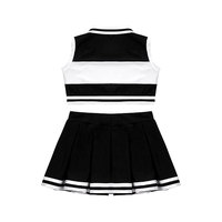 Uniformes de cheerleading imprimés pour filles noires et blanches |   Service OEM personnalisé de haute qualité pour la vente en gros en gros de marques sur mesure, pour équipes et écoles