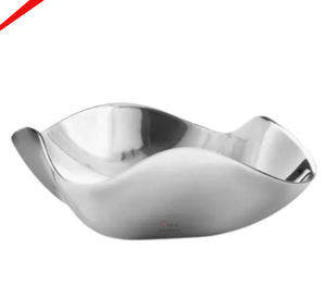 Bol de service en acier inoxydable en métal fini doré au design tendance pour restaurant et bar d'hôtel - Product Image 4