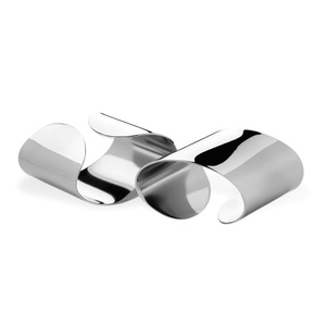 Tabletop Accessories Napkin Ring Holder Cuff Cut Design New Look Stainless Steel Napkin Ring and Wholesale Price - Product Image 3