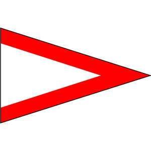 ธงสัญญาณทางทะเล ขนาด 96x120 ซม. สีแดงขาว รูปสามเหลี่ยม ธงสื่อสาร - Product Image 3