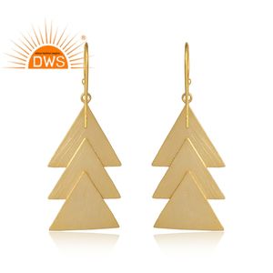 Pendientes colgantes chapados en oro de 18 quilates de plata de ley superventas, joyería fina Demi para mujer, regalo para ella - Product Image 4