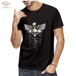 100% coton nouveaux hommes t-shirt coton t-shirt Punk Rock Style à manches courtes décontracté Streetwear fabricant en gros du Bangladesh - Product Image 1