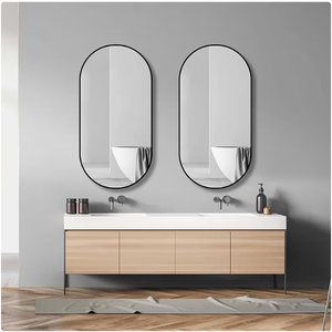 Minimalist and Elegant <b>Wall</b> <b>Mirror</b> <b>Decorative</b> <b>Mirror</b> with Boho Fringe - Product Image 2