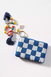 Porte-monnaie brodé élégant avec perles à la main - Product Image 4