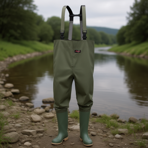 Vadeadores de Pesca Verde Oliva Talla 40 de PVC con Forro de Poliéster, Paquete Tamaño 2993 - Product Image 3