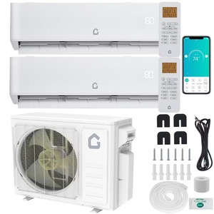 ราคาขายส่ง เครื่องปรับอากาศแบบแยกส่วนสองโซน 18000 BTU ประสิทธิภาพสูง ประหยัดพลังงาน สำหรับผู้ซื้อทั่วโลก - Product Image 3