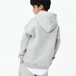 330G polar pulóver Casual niños en blanco liso Sudadera con capucha sin cuerda Sudadera con capucha de gran tamaño al por mayor ropa de algodón pesado personalizada para niños - Product Image 4