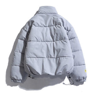 Vente chaude Veste matelassée pour homme en duvet épais et chaud de grande taille surdimensionnée avec logo personnalisé Vêtements à bulles pour homme - Product Image 5