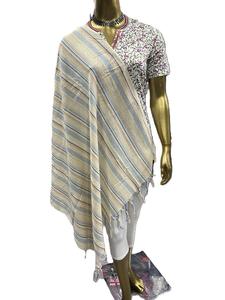 100% Cotton Fouta Pareo Shawl Customizable Designs Sizes India Mumbai Winter Silk Scarf for Adults Daily Use Vertical Woven - Product Image 2