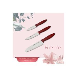 Juego de Cuchillos de Cocina de Acero Inoxidable Pure Line de 3 Piezas, Incluye Caja, Cuchillo de Chef, Cuchillo para Picar Frutas, Afilado y Ligero - Product Image 2