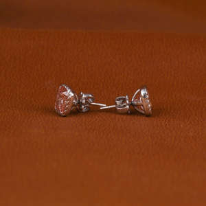 ต่างหูสุดหรูสีชมพูแบบสกรูด้านหลังประดับเพชรสำหรับปลูก14KT ต่างหูสไตล์ฮิปฮอปสีทองเข้มเครื่องประดับต่างหูทันสมัยทันสมัย - Product Image 4