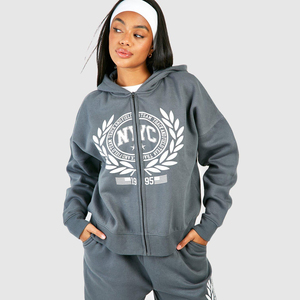 Conjunto de chándal de invierno de dos piezas para mujer Conjunto de jogging de dos piezas personalizado para mujer Chándales de mujer de calidad superior OEM - Product Image 6