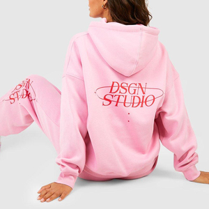 El último chándal elegante con capucha para mujer, estampado personalizado, tamaño cómodo, diseño de moda para invierno - Product Image 3