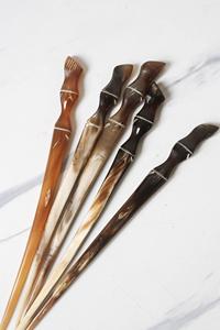 Polished <b>Finish</b> Buffalo Horn <b>Hair</b> Pins for Women's Ox Horn <b>Hair</b> Styling <b>Stick</b> Natural Accessory - Product Image 4