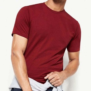 <b>Men's</b> <b>Red</b> Slim Fit Short Sleeve O-Neck <b>T</b>-<b>Shirt</b> 100% Cotton Jersey Casual Solid Color Knitted Plain Dyed Summer <b>Men's</b> <b>T</b> <b>Shirts</b> - Product Image 5