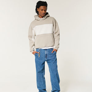 Sweat-shirt unisexe oversize en molleton vierge 100 % coton biologique avec logo uni pour homme – Vente en gros de streetwear - Product Image 2