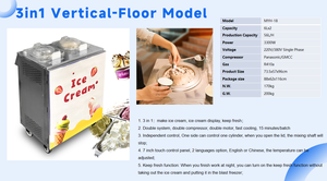 Машина для приготовления твердого мороженого с функцией увеличения объема/изготовления пузырькового мороженого, 10 литров - Product Image 3