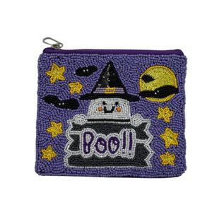 Monedero con cuentas de Halloween, diseño de dulces, cierre de cremallera, accesorio de moda para mujer, color naranja - Product Image 6