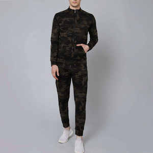 Survêtements unisexes personnalisés en tissu polaire camouflage, séchage rapide et durables, ensembles de jogging, vêtements de sport - Product Image 1