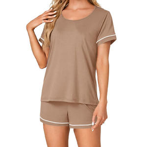 Nueva llegada chándal de verano cómodo 100% algodón de moda sólido cordón cintura nuevos chándales de verano de moda - Product Image 6