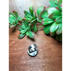 Zachariah David <b>Adjustable</b> <b>Ring</b> Honey Dahlia & Sterling Silver Gemstone Bezel Set Natural Stone for Everyday Wear - Product Image 4