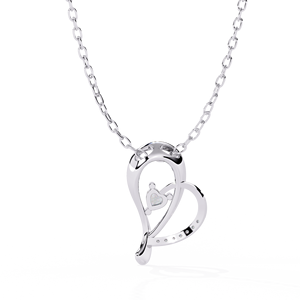 Aniva Jewels Custom 14k 18k Lab Grown Diamond Necklace for Women Fine Jewelry Love Heart Shape Pendant HPHT CVD Pure White Gold - Product Image 6