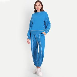 Nardon Apparel Trend Fleece Sweat Suits Pure Cotton Loose Women's <b>Jumpers</b> Suit Casual Breathable Women's Blank Jogging Suit - Product Image 3