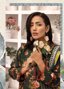 Femme Designer Coton/Pelouse Shalwar Kameez Dernière Collection Été Imprimé Pakistanais de Marque - Product Image 4