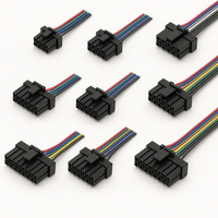 Rangkaian Kabel Pigtail Konektor MX3.0 Custom Micro-Fit 3.0 dengan Kabel Molex 4 8 10 12 16 22 24 Sirkuit dan Konektor 2*2 2*5 2*10 2*14 Pin