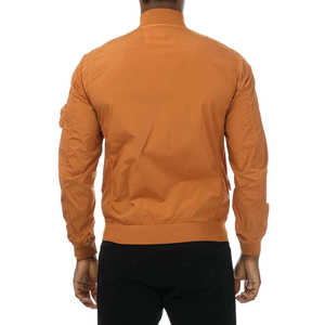Veste bomber décontractée pour homme, grande taille, couleur unie, style vintage, fermeture éclair, polyester tricoté, printemps, automne, hiver - Product Image 2