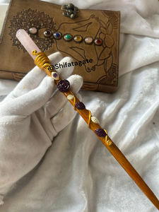 แท่งคริสตัลรูปกุหลาบทำมือแท่งรักหอคอยไม้กายสิทธิ์สำหรับการรักษาทางจิตวิญญาณและเป็นของขวัญ - Product Image 4