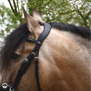 Cabezal anatómico, brida FREEWAY Shimmer Crystal BLING JET GREY, la mejor nueva brida anatómica, brida anatómica de cuero de caballo - Product Image 3