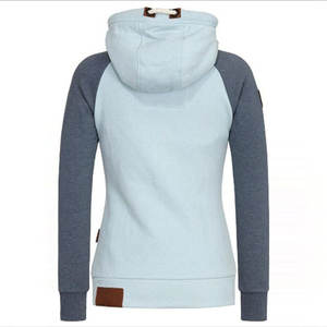 เสื้อฮู้ดมีซิป100% ผ้าคอตตอนออร์แกนิกปักโลโก้ตามสั่งสำหรับผู้หญิงมาใหม่2025สำหรับฤดูใบไม้ร่วง - Product Image 4