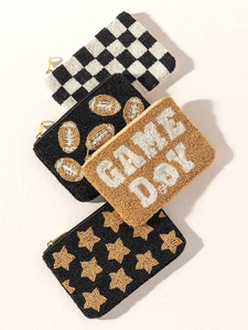 Porte-monnaie Kate Spade New GOING TO TARGET, broderie perlée tendance, luxe, fabrication artisanale par MD HANDICRAFTS - Product Image 6