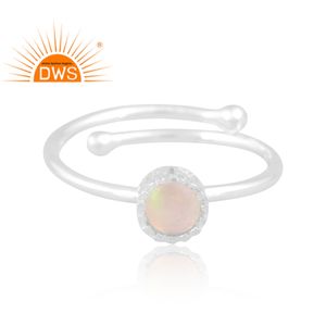 latest adjectival design sterling <b>silver</b> <b>ring</b> Ethiopian <b>opal</b> round gemstone jewelry manufacturer - Product Image 2
