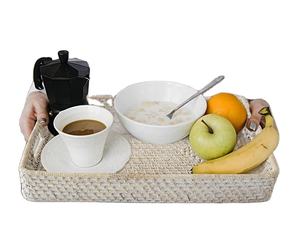 ถาดเสิร์ฟอาหารทำจากหวายงานแฮนด์เมดขนาดใหญ่ถาดเสิร์ฟอาหารสำหรับบ้านโรงแรมเครื่องครัว - Product Image 2