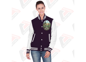 Hot Selling <b>Men's</b> Casual Street Wear Canvas Varsity <b>Jacket</b> with Stand Collar Customized Printing Breathable New Fashion - Product Image 3