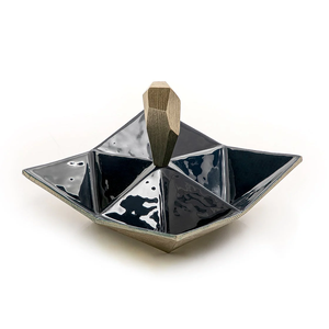 Cuenco para servir sopa de diseñador de rama de Metal elegante para Hotel y boda Cuenco chapado en oro decorativo con acabado esmaltado - Product Image 3