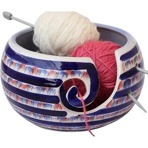 Gran oferta, nuevo diseño, cuenco de tejer decorativo, cuenco de ganchillo, soporte de hilo de cerámica, cuenco de hilo de exportador y fabricante indio - Product Image 2