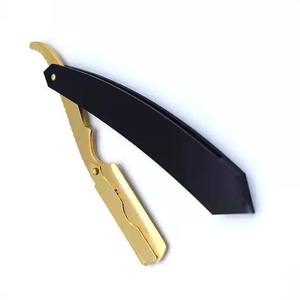 Maquinilla de afeitar de borde recto para peluquero, cuchillas de afeitar plegables de seguridad de acero inoxidable - Product Image 5