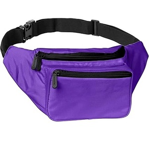 Riñonera, riñonera, paquete divertido, Color púrpura sólido, riñonera cruzada personalizada en el pecho, venta al por mayor, MOQ bajo - Product Image 1