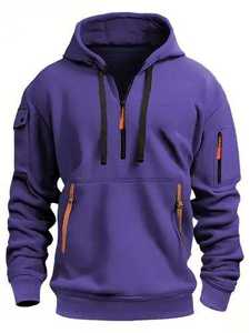 <b>Quarter</b> <b>Zip</b> Up Unisex Hoodies Premium Quality Cotton <b>Fleece</b> Made <b>Men</b> Hoodie in High Quality <b>Fleece</b> - Product Image 6