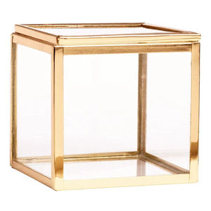 Luxury Metal And Glass Jewelry <b>Box</b> Decorative Organizer Ideal For Wedding Anniversary <b>Birthday</b> <b>Gifts</b> - Product Image 1