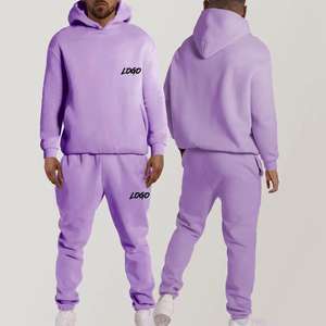 Chándal para correr de marca personalizado para hombre, pantalones de chándal holgados con capucha, pantalones de chándal acampanados y conjuntos de Sudadera con capucha para hombre - Product Image 6