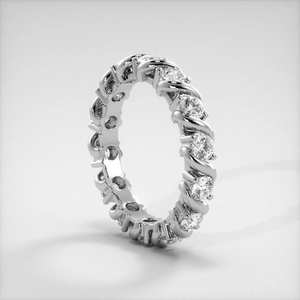 แหวนหมั้น Infinity ขนาด 3 มม. ประดับเพชรทรงกลมเพาะเลี้ยงในห้องปฏิบัติการ ดีไซน์แบบเชือก แหวนแต่งงานเรียบหรู แหวนครบรอบสำหรับผู้หญิง เครื่องประดับออกแบบตามสั่ง - Product Image 6