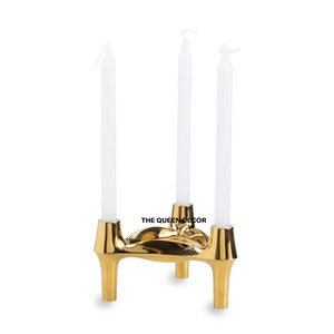 Handcrafted Gold Finished <b>Candle</b> <b>Holder</b> Christmas Festival Decorative Metal <b>Candle</b> <b>Holders</b> <b>Floor</b> Decoration - Product Image 1