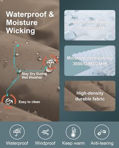 Unisex 100% poliéster cálido chaleco desmontable capucha soporte cuello grueso acolchado Puffer sin mangas prendas de vestir exteriores tela de lona para invierno - Product Image 4